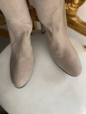 Stuart Weitzman Light Gray  Suede Boots
